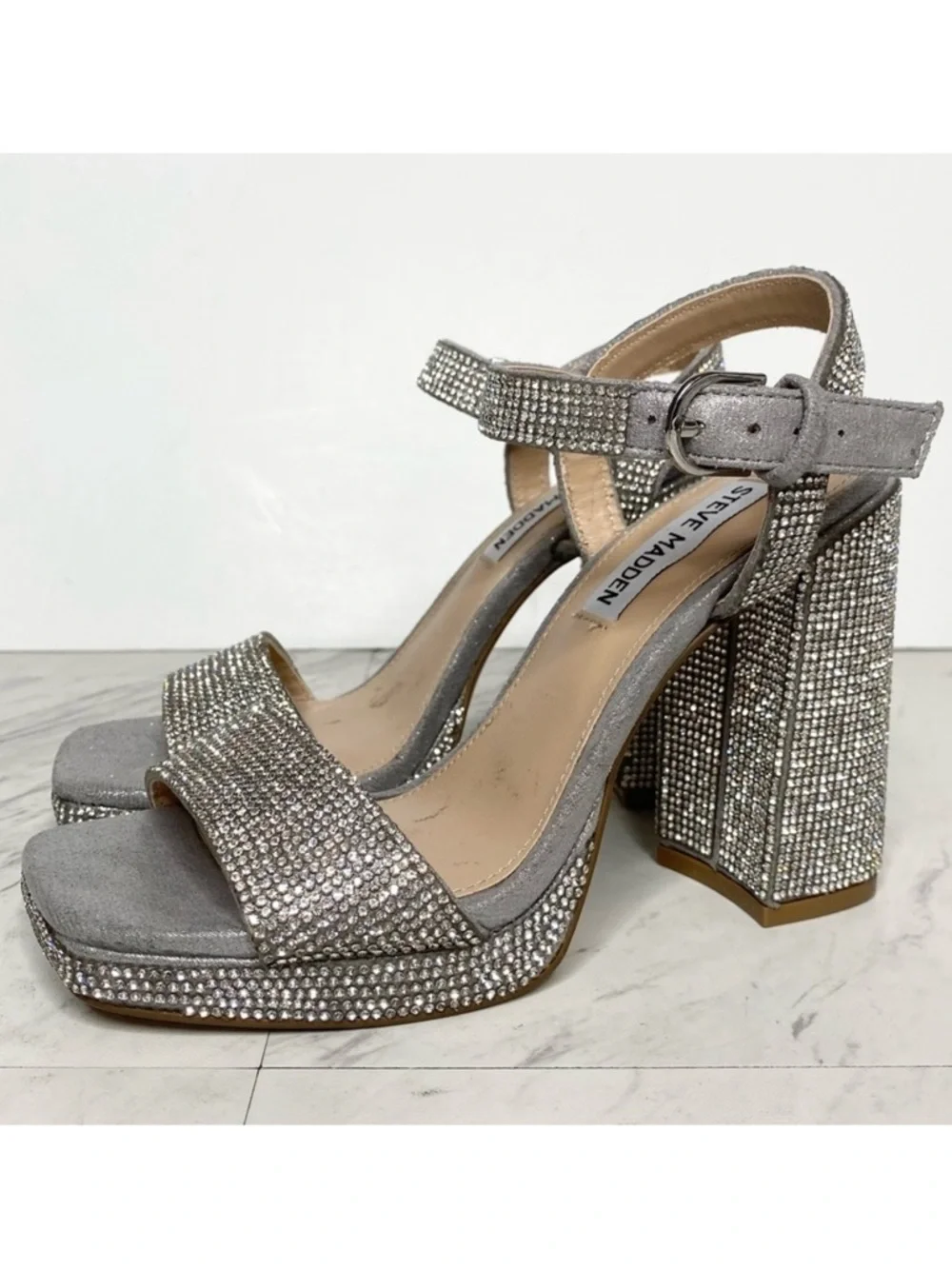 Steve Madden Persepolis Rhinestone Heeled Sandal 5M